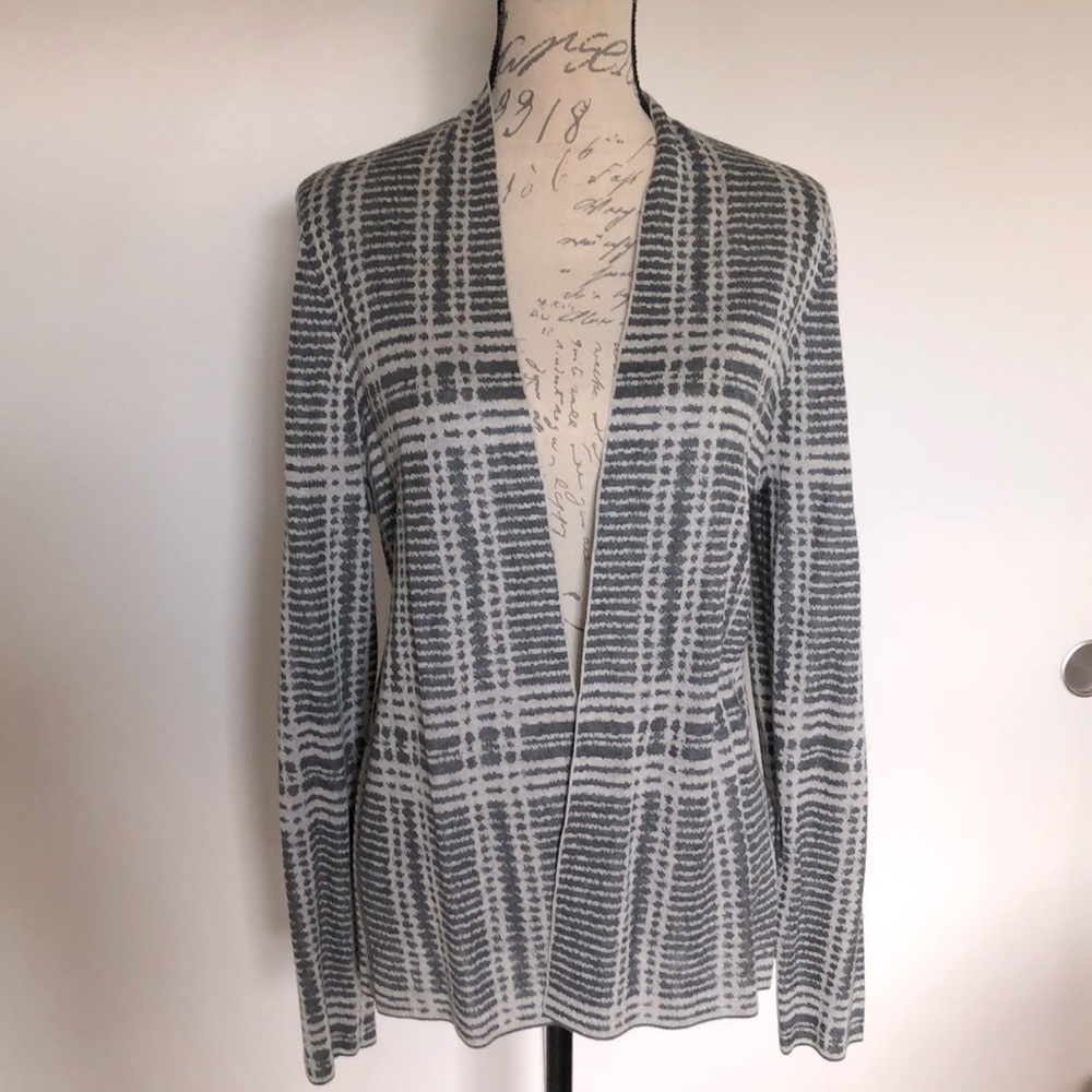 Eileen Fisher NWOT shaped cardigan shades of grey